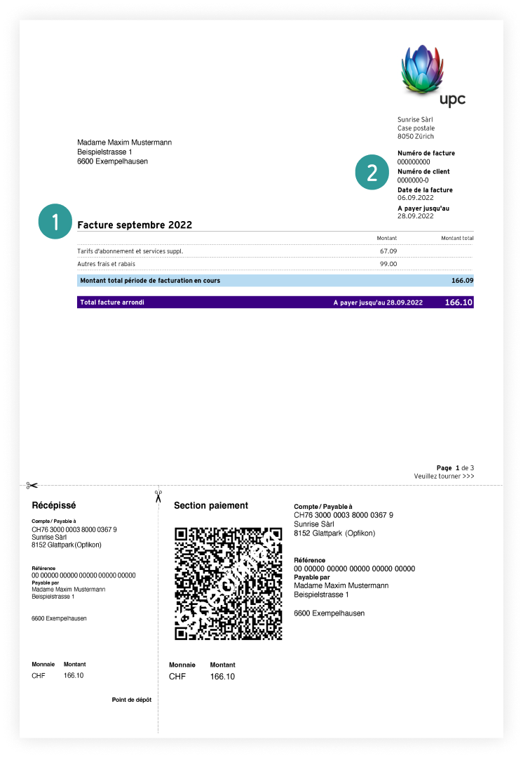 Apercu De Votre Facture Upc Upc
